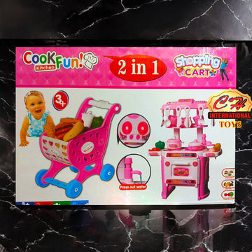 Cook & Fun Shopping Cart 3015 Kids Kitchen Play Set