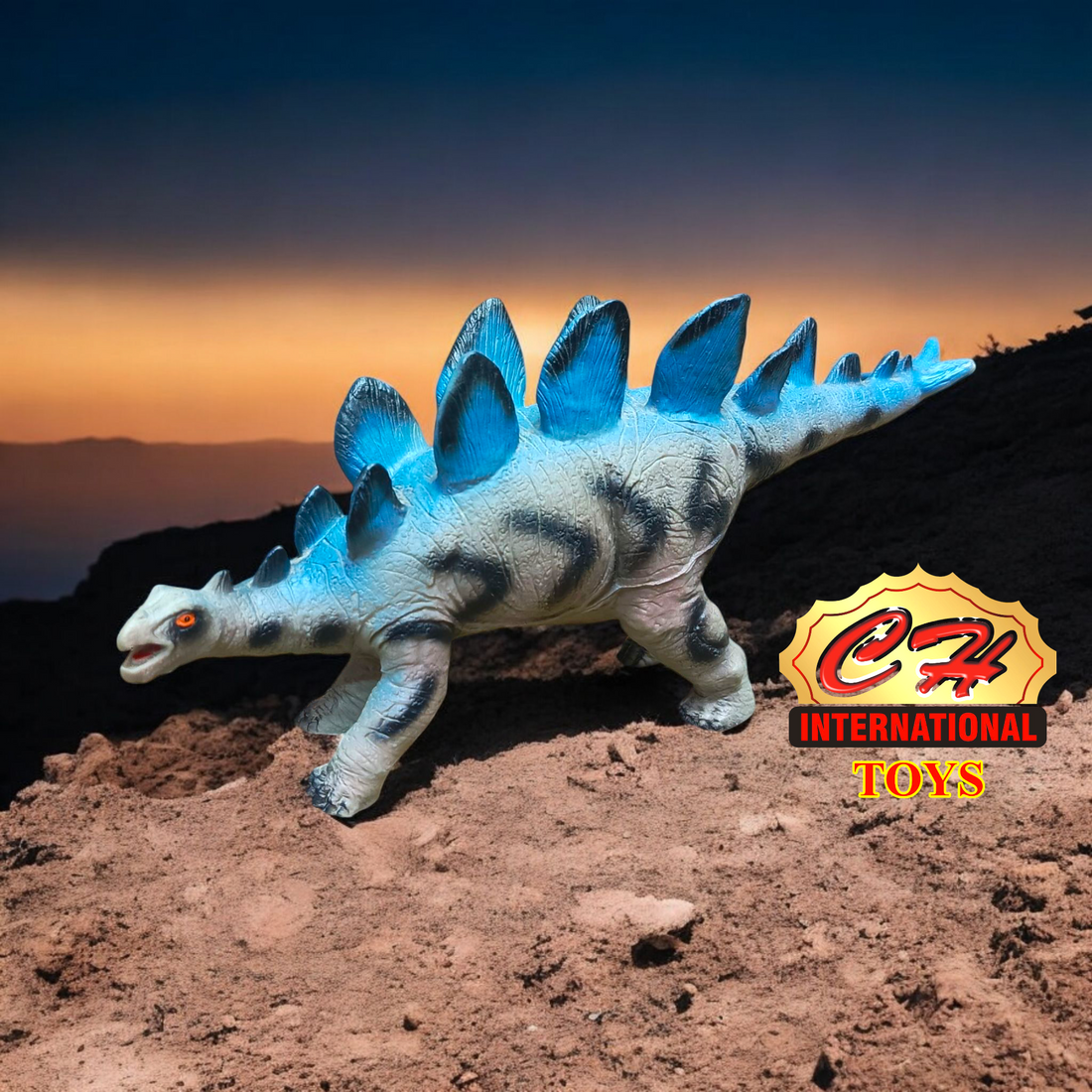 Dinosaur Rubber Figure – Tyrannosaurus Rex & Stegosaurus
