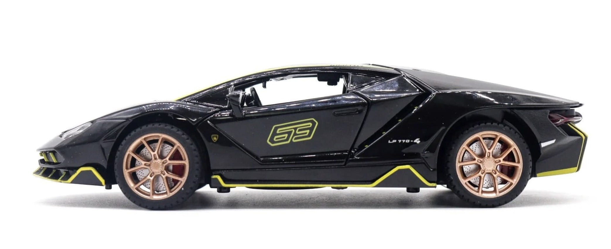 1:24 Die-Cast Sports Car Model | Pull Back Alloy Supercar with Opening Doors, Lights & Sound | 4 Colors