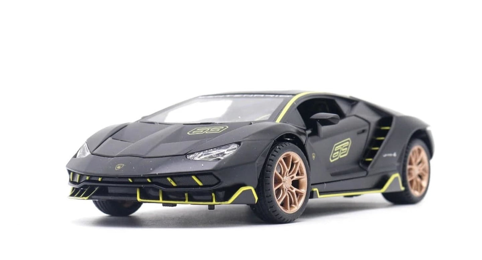 1:24 Die-Cast Sports Car Model | Pull Back Alloy Supercar with Opening Doors, Lights & Sound | 4 Colors