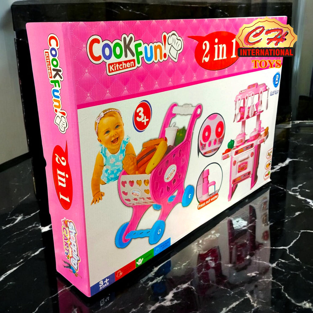 Cook & Fun Shopping Cart 3015 Kids Kitchen Play Set