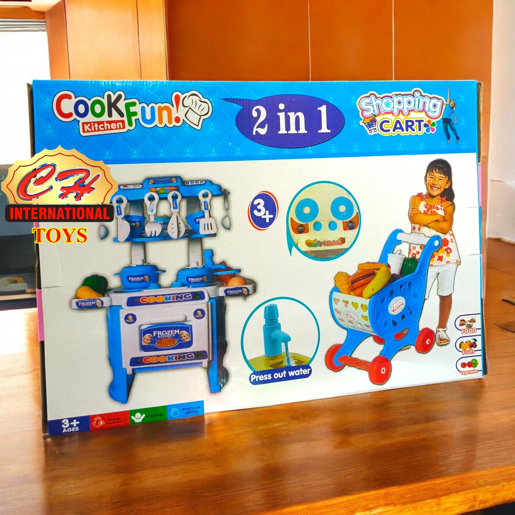 Cook & Fun Shopping Cart 3015 Kids Kitchen Play Set