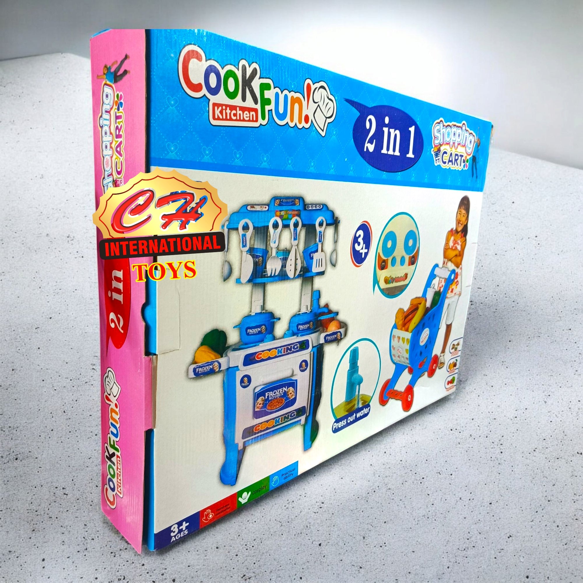 Cook & Fun Shopping Cart 3015 Kids Kitchen Play Set