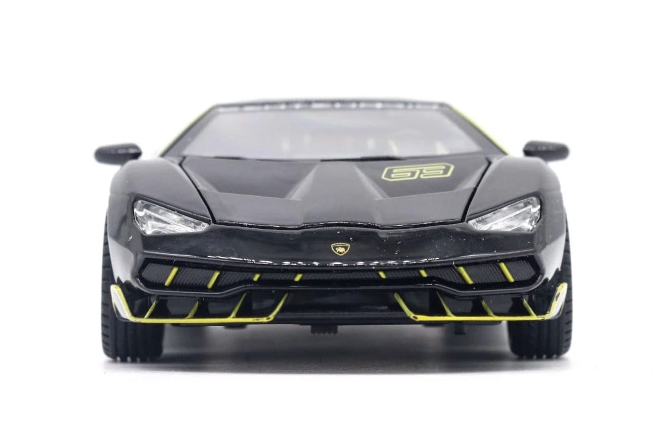 1:24 Die-Cast Sports Car Model | Pull Back Alloy Supercar with Opening Doors, Lights & Sound | 4 Colors