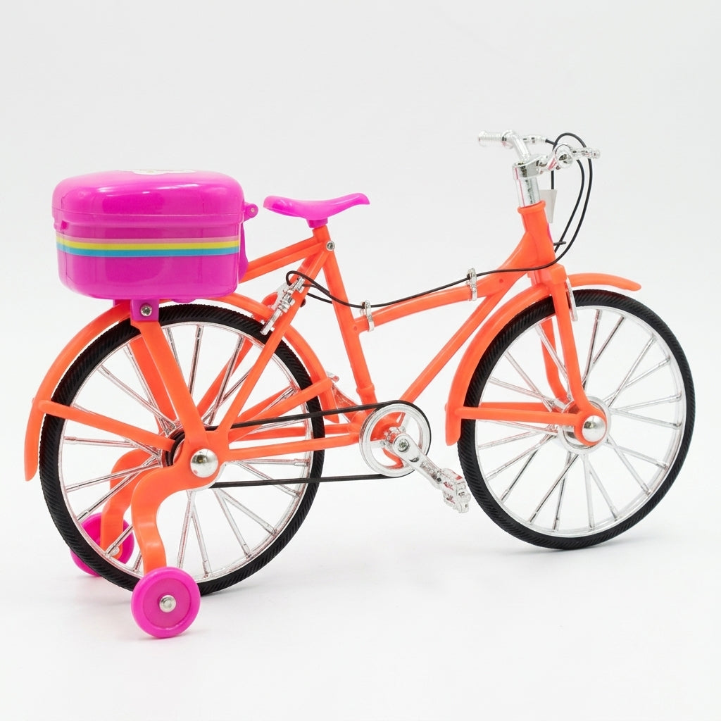Bicycle Competition Doll Toy with Music & Lights | Fashion Girl Bicycle Playset for Kids 3+
