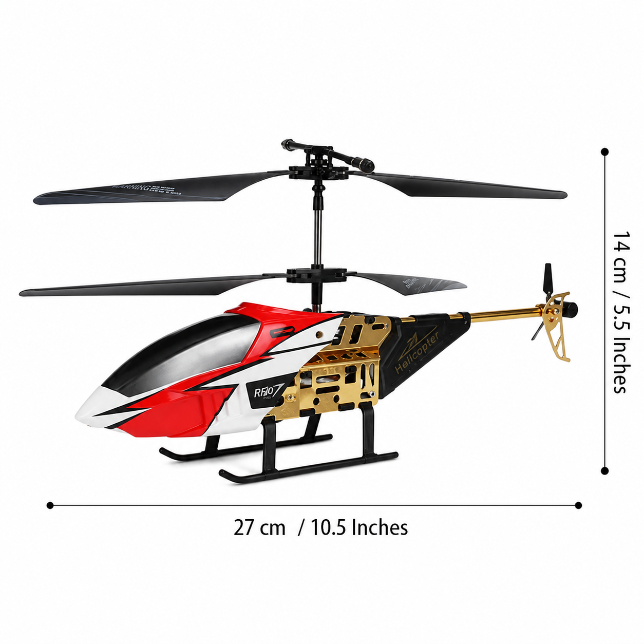 2 Channel RC Helicopter with Gyro & LED Light | Rechargeable Remote Control Helicopter for Kids 14+