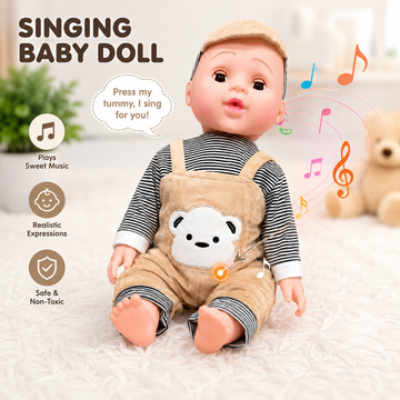 Musical Talking Baby Doll with Feeding Bottle & Diaper – Interactive Baby Doll Toy for Kids | Best Gift for Girls & Boys | CHToys.pk