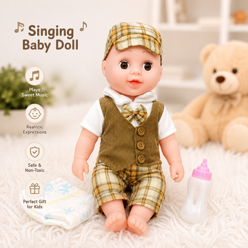 Musical Talking Baby Doll with Feeding Bottle & Diaper – Interactive Baby Doll Toy for Kids | Best Gift for Boys & Girls | CHToys.pk