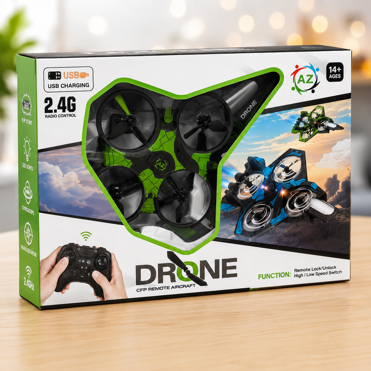 Cyclone Stunt Drone 2.4G RC Quadcopter with USB Charging | Remote Control Flying Toy for Kids