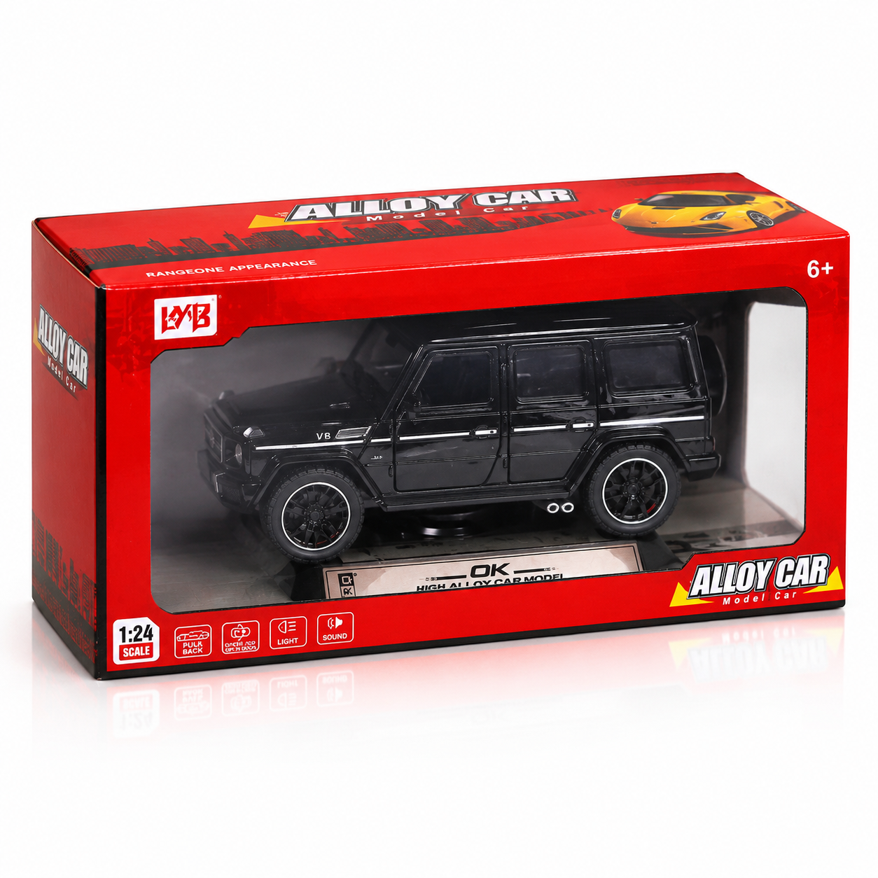 1:24 Die-Cast G-Class SUV Model | Pull Back Alloy SUV with Opening Doors, Lights & Sound | 3 Colors