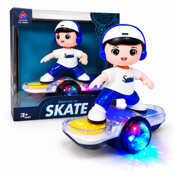 Balanced Car Skate Toy with Music & LED Lights | Gear Slide Kids Skateboard Toy for Ages 3+