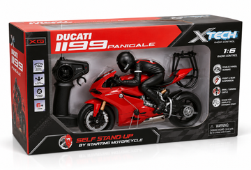 1:6 Remote Control Ducati 1199 Panigale Motorcycle – RC Racing Bike with Self Stand-Up Function | High Speed RC Bike for Kids | CHToys.pk