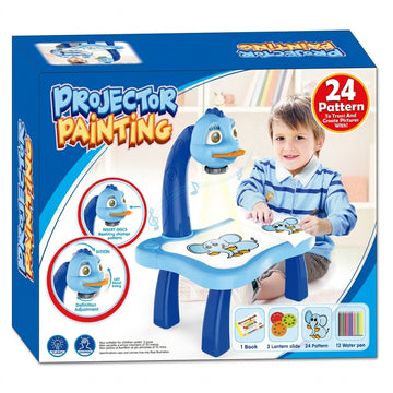 Kids LED Drawing Projector Table – 24 Patterns & 12 Color Pens Set