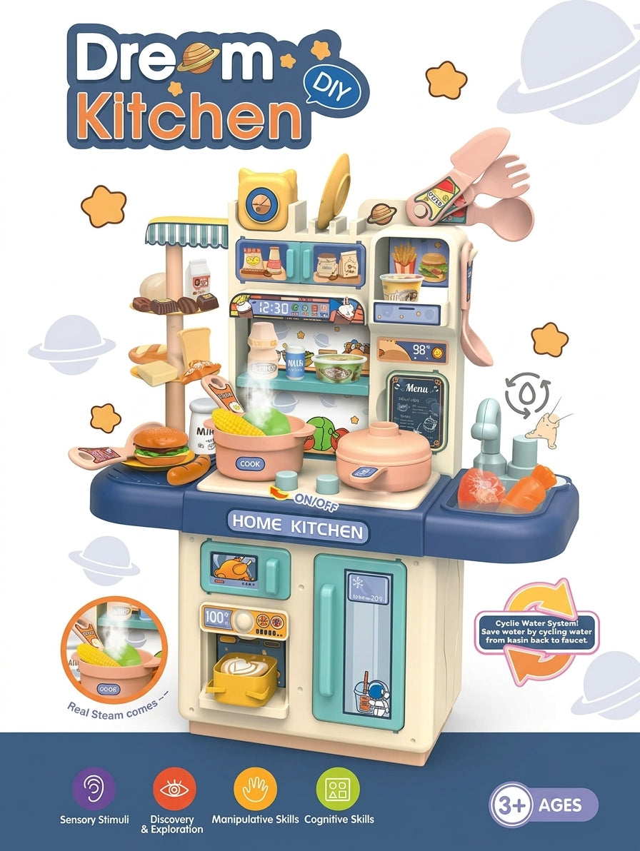 Buy Dream Kitchen Pretend Play Cooking Set for Kids | Light, Sound & Water