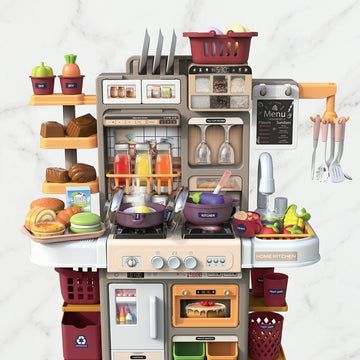 Dream Kitchen DIY Kids Playset with Spraying Mist, Lights & Sound (55+ Pcs)