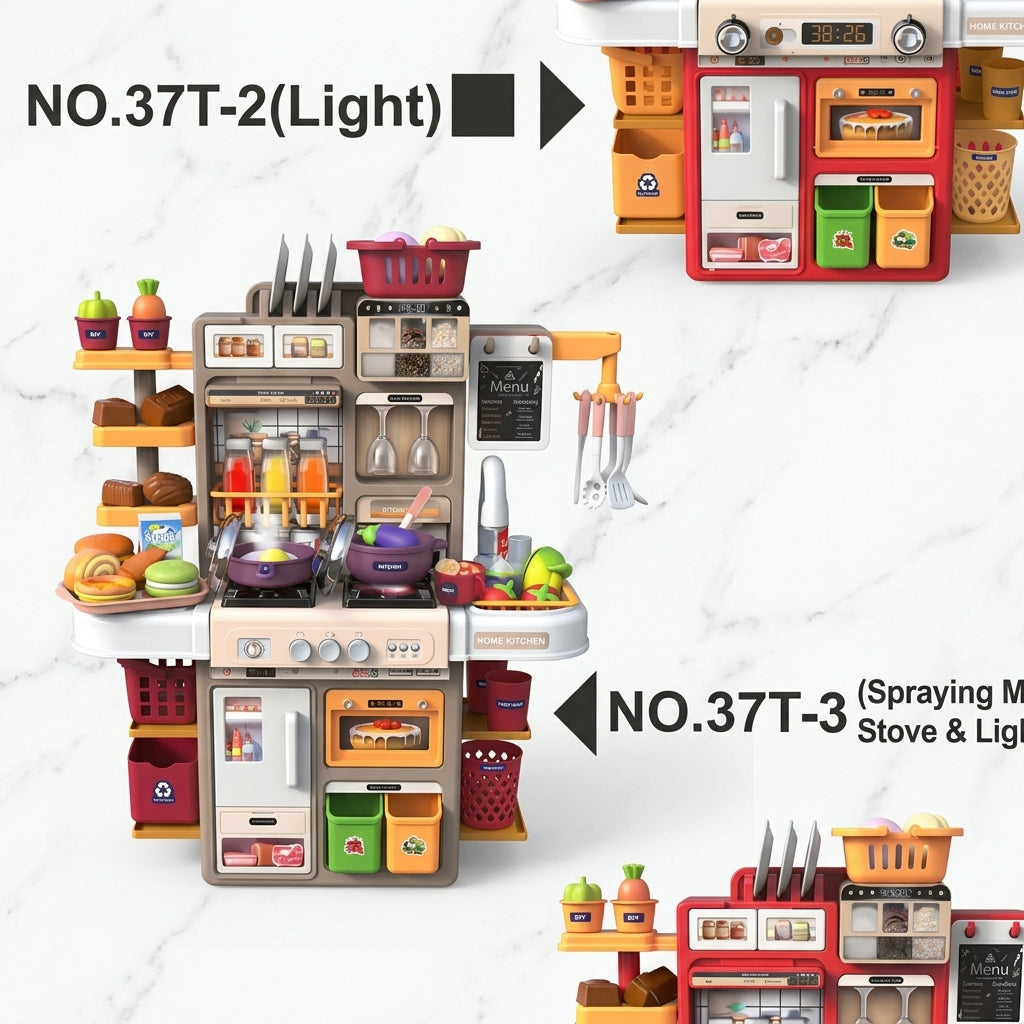 Dream Kitchen DIY Kids Playset with Spraying Mist, Lights & Sound (55+ Pcs)