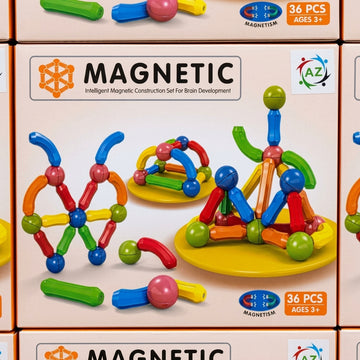 Intelligent Magnetic Building Sticks & Balls (36 Pieces) – Brain Development Toy for Kids