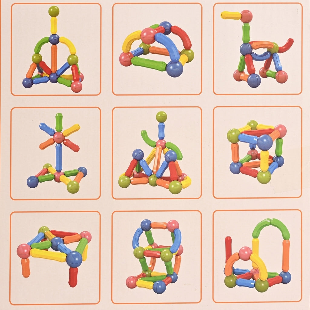 Intelligent Magnetic Building Sticks & Balls (36 Pieces) – Brain Development Toy for Kids