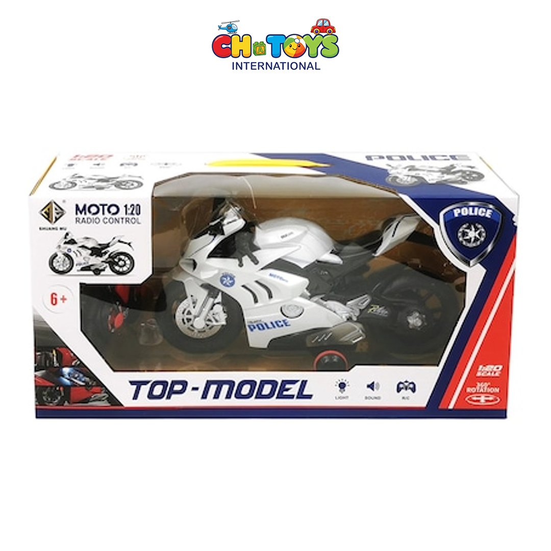 Remote Control 1:20 Police Motorbike | 360° Drift & USB Charger