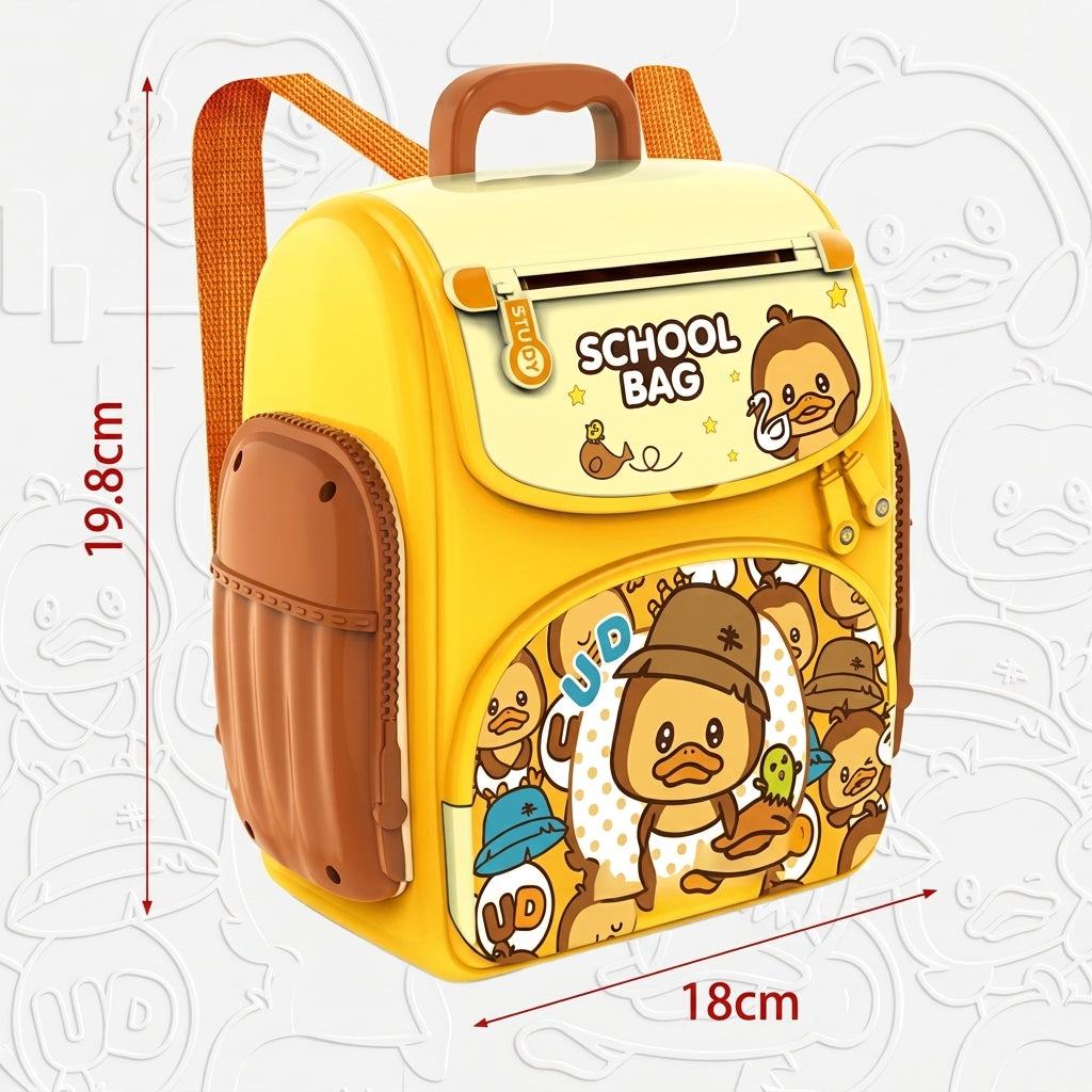 School Bag Electronic ATM Piggy Bank Toy – Electronic Password Savings Vault with Fingerprint Scanner for Kids