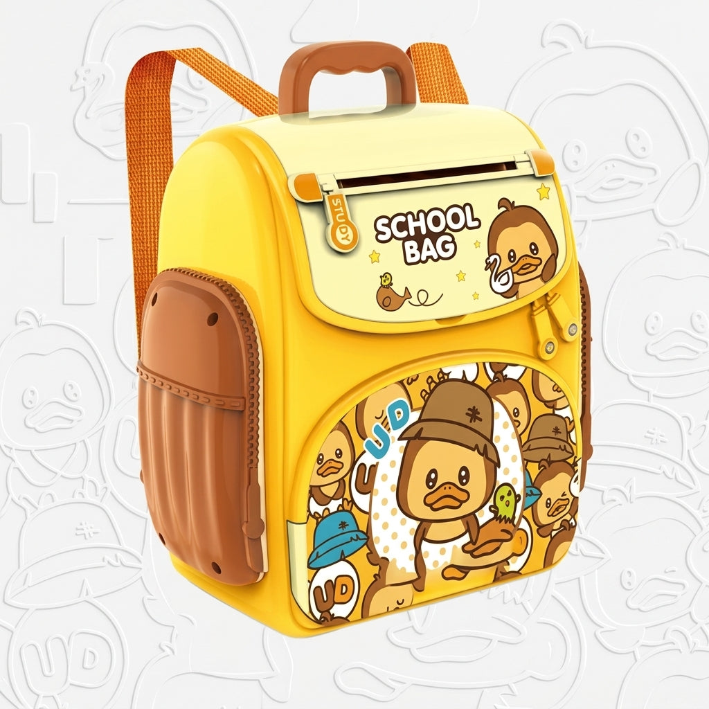 School Bag Electronic ATM Piggy Bank Toy – Electronic Password Savings Vault with Fingerprint Scanner for Kids