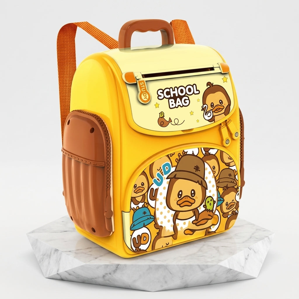 School Bag Electronic ATM Piggy Bank Toy – Electronic Password Savings Vault with Fingerprint Scanner for Kids