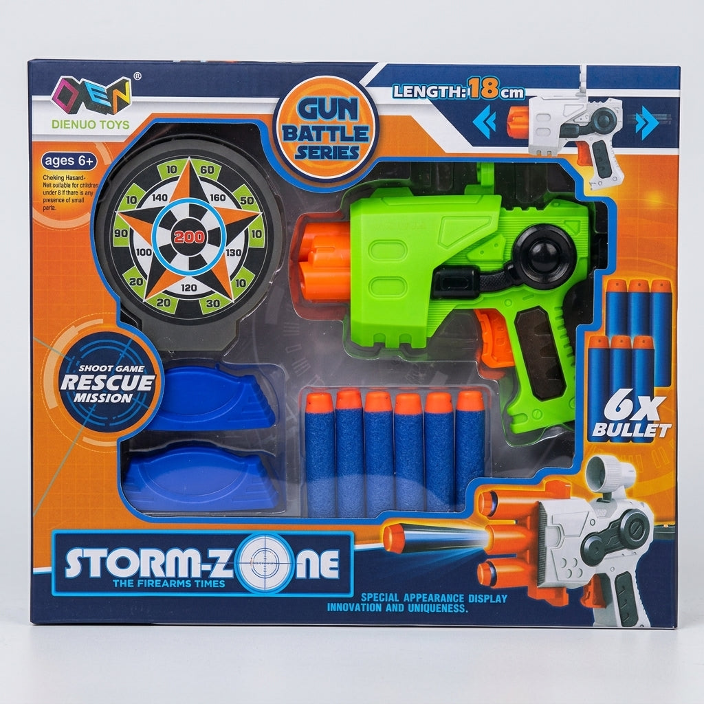 Storm-Zone Gun Battle Series Toy Set with Targets & Bullets