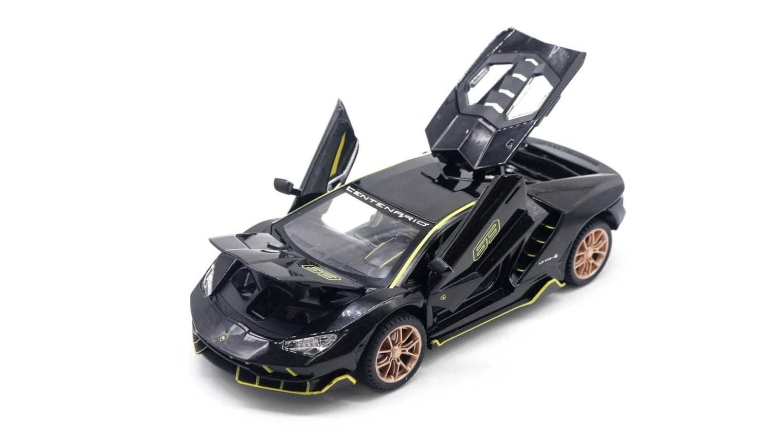 1:24 Die-Cast Sports Car Model | Pull Back Alloy Supercar with Opening Doors, Lights & Sound | 4 Colors